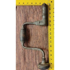 Vintage Miller Falls Metal Ratcheting Hand Bit Brace Drill No° 1322 10 Inches